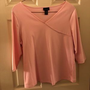 Lane Bryant Cotton 3/4 Sleeve Top